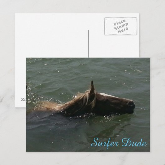 Surfer guy Briefkaart (Voorkant / Achterkant)