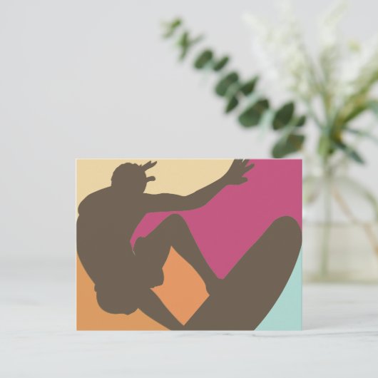 Surfer guy Briefkaart (Staand voorkant)