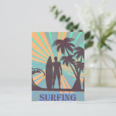 Surfer guy Briefkaart (Staand voorkant)