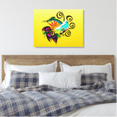Surfer guy Cartoon Canvas Afdruk (Insitu (Slaapkamer))
