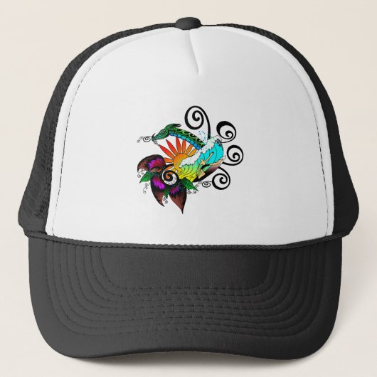 Surfer guy Cartoon Trucker Pet (Voorkant)
