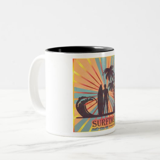 Surfer Guy Coffee Mok (Voorkant links)