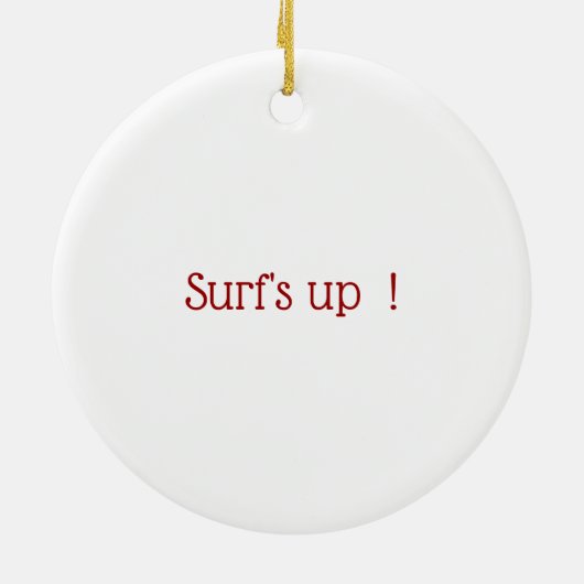 Surfer Guy Keramisch Ornament (Achterkant)