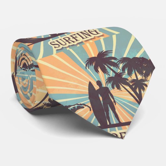 Surfer guy Necktie Stropdas (Opgerold)