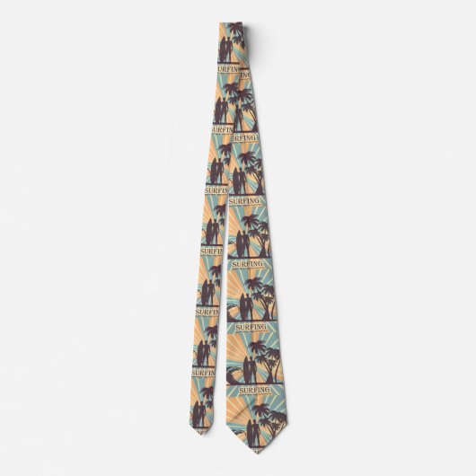 Surfer guy Necktie Stropdas (Achterkant)