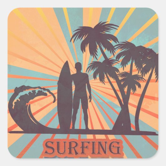 Surfer guy Sticker (Voorkant)