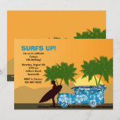 Surfer Guy Uitnodiging (Voorkant / Achterkant)