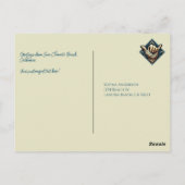 Surfer Hand-symbool Briefkaart (Achterkant)