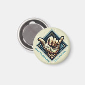 Surfer Hand-symbool Magneet (Voorkant / Achterkant)