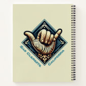 Surfer Hand-symbool Notitieboek (Achterkant)