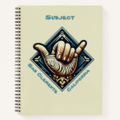 Surfer Hand-symbool Notitieboek (Voorkant)