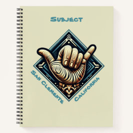 Surfer Hand-symbool Notitieboek
