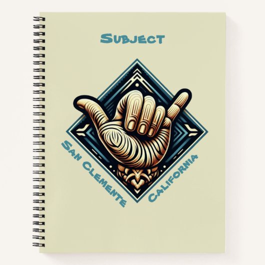 Surfer Hand-symbool Notitieboek (Voorkant)