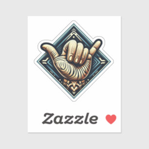 Surfer Hand-symbool Sticker
