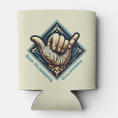 Surfer Handsymbool Blikjeskoeler (Achterkant)