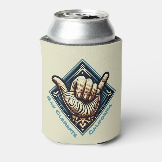 Surfer Handsymbool Blikjeskoeler (Blikje Achterkant)