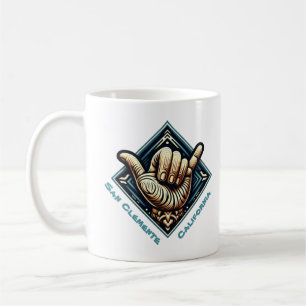 Surfer Handsymbool Koffiemok