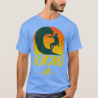 Surfer Hang 10 Surven ontwerp T-shirt