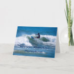 Surfer Happy Birthday Grandson Kaart<br><div class="desc">Je kleinzoon is een geweldige kerel. U kunt de tekst op de binnenkant van de kaart aanpassen.</div>