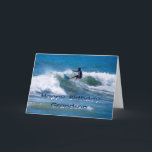 Surfer Happy Birthday Kleinzoon Kaart<br><div class="desc">Je kleinzoon is een geweldige kerel! U kunt de tekst aan de binnenkant van de kaart aanpassen.</div>