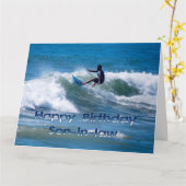 Surfer Happy Birthday schoonzoon Kaart (Gele Bloem)