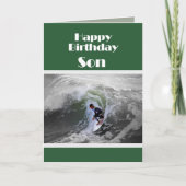 Surfer Happy Birthday Son Card Kaart (Voorkant)
