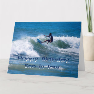 Surfer Happy Birthday Son-in-law Kaart