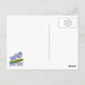 Surfer Hippopotamus Briefkaart (Achterkant)