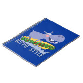 Surfer Hippopotamus Notitieboek (Linkerzijde)