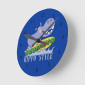 Surfer Hippopotamus Ronde Klok (Hoek)
