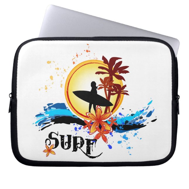 Surfer-Hoesje Laptop Sleeve (Voorkant)