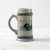 Surfer in Big Wave Bierpul (Links)