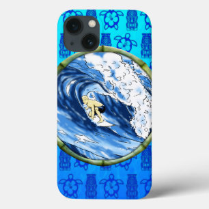 Surfer in de Cirkel van het Bamboe iPhone 13 Hoesje
