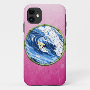 Surfer in de Cirkel van het Bamboe Case-Mate iPhone Case