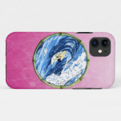 Surfer in de Cirkel van het Bamboe Case-Mate iPhone Case (Achterkant (horizontaal))