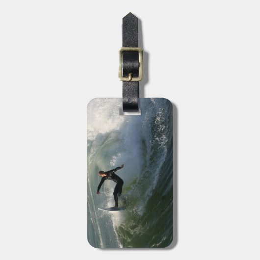 Surfer in een Bagagelabel waterkostuum (Voorkant verticaal)