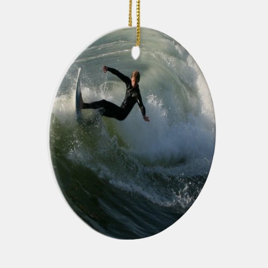 Surfer in een waterbad Ornament (Rechts)