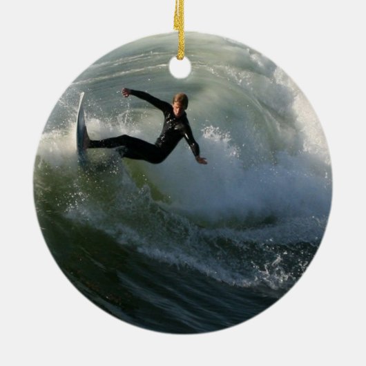 Surfer in een waterbad Ornament (Achterkant)