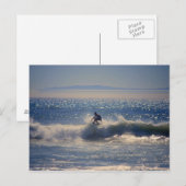 Surfer in Huntington Beach, Californië Briefkaart (Voorkant / Achterkant)