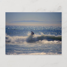 Surfer in Huntington Beach, Californië Briefkaart