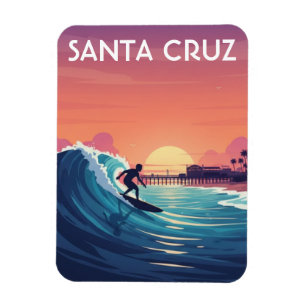 Surfer in Santa Cruz California Reizen Magneet