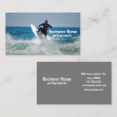 Surfer in zee. aanpasbaar Visitekaartje (Voorkant / Achterkant)