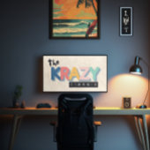 Surfer in Zomer Zonsondergang Retro Poster