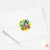 Surfer Joe's Busje Ronde Sticker (Envelop)