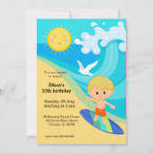 Surfer jongen kaart (Voorkant)