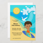 Surfer jongen kaart (Voorkant / Achterkant)