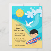 Surfer jongen kaart (Voorkant)