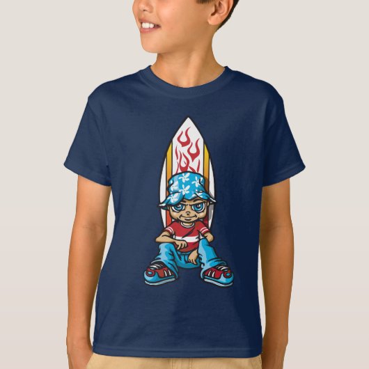 surfer jongen t-shirt (Voorkant)