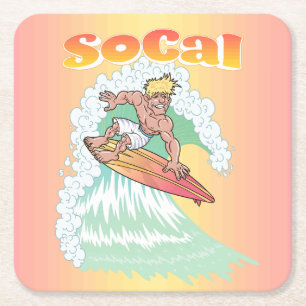 Surfer Kartonnen Onderzetters