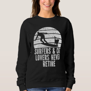 Surfer Katachtige Surfplank Golven Surfrider Kat Trui